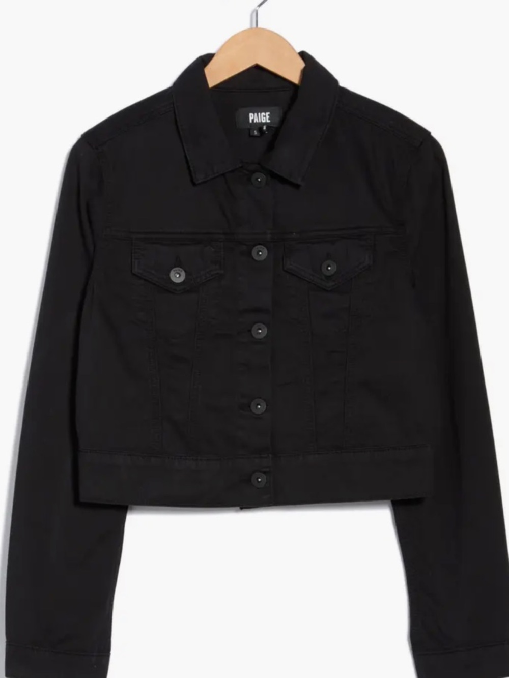 Paige Chara Crop Denim Shirt Jacket